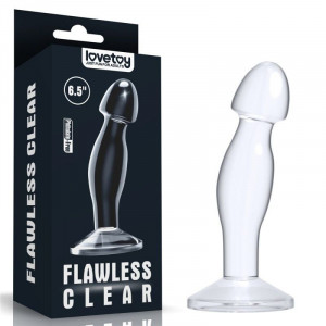 Dop anal transparent 6.5'' Flawless Clear Prostate Plug 16.5cm