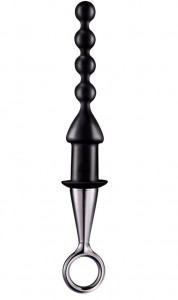 Dop anal unisex cu 4 bile 6.5" SILICONE BUTT PLUG (26cm)