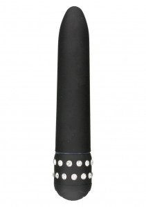V ibrator clasic elegant cu finisaj satinat Diamond Superbe Vibe, Black (15.5cm)