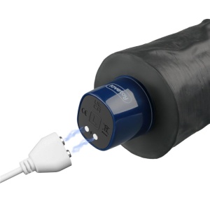 Vibrator 9.5" REAL SOFTEE Rechargeable (Black) 23cm