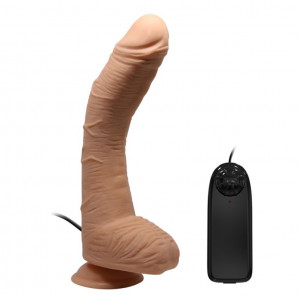 Vibrator Curbat mare cu ventuza si telecomanda 27cm Beautiful Alex 11"