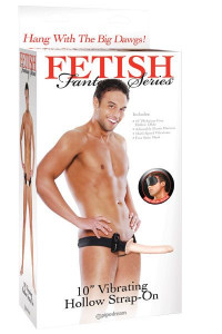 Strap-on cu vibratii Hollow Strap-On- cu vibratii- 25cm