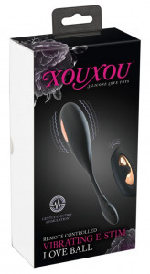 Bile vaginale 10 moduri de vibratie, 10 moduri de stimulare electrica Vibrating E-Stim Love Ball 18,6 cm