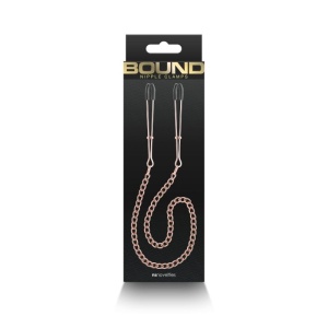 Clemele ajustabile pentru mamelon Bound - Nipple Clamps - DC3 - Rose Gold