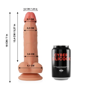 Dildo ultra-realist din silicon lichid moale CYBER SILICOCK JUDE ULTRA 18 CM