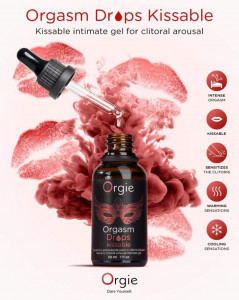 Picaturi stimulatoare Orgasm Drops kissable, 30 ml