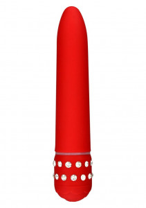 Vbrator clasic elegant Diamond Superbe Vibe, Red (15.5cm)
