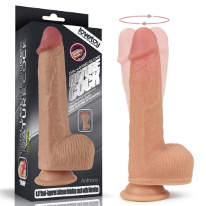 Vibrator din Silicon Dual Layer cu Incalzire, Rotatii si Vibratii