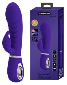 Vibrator Iepuras Pretty Love Prescott, 7 Moduri Vibratii, Silicon, USB, Violet, 20