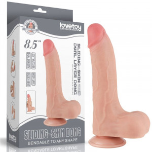 DILDO 8.5'' SLIDING SKIN DUAL LAYER DONG FLESH (22cm)