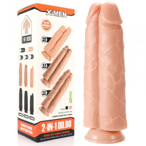 X-Men 11" 2-in-1 Dildo Flesh (28.5cm x 8.9cm)