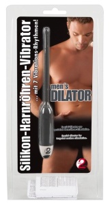 Dilatator flexibil din silicon cu 7 moduri de vibratie Silicone Dilator Black 19cm