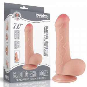 DILDO 7'' SLIDING SKIN DUAL LAYER DONG FLESH (18.3cm)