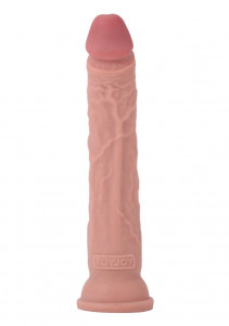 Dildo realist cu dubla densitate si ventuza de fixare Deluxe Dual Density Dong 11 In (30cm)