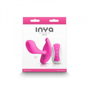 Vibrator din silicon cu telecomanda INYA - Eros - Pink (11cm)