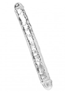 Dildo dublu realist Clear Double Dong (34,5 cm)
