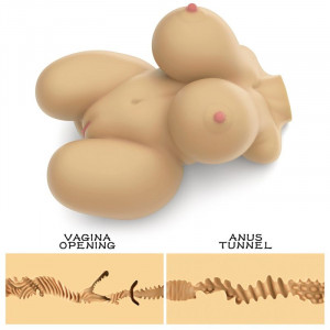 Masturbator culoare naturala cu sani Torso Streetgirl's #6 Flesh 32.5x24x16cm
