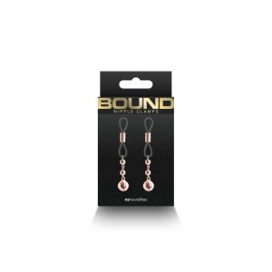 Clemele ajustabile pentru mamelon Bound - Nipple Clamps - D1 - Rose Gold