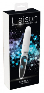 Vibrator drept cu 10 moduri de vibrație Straight LED Vibrator (17.7 cm) Glass/Silicone