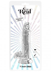 Clear Dildo w. Balls 7 inch (18 cm)