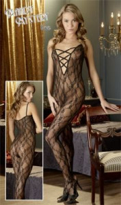 Lace Catsuit Orion, black - L/XL