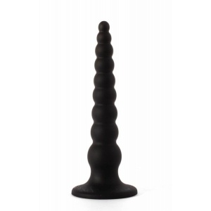 Dildo anal cu 9 bile cu diametre diferite X-Men 7.87" Butt Plug Black S (20cm)