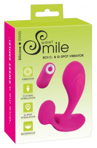 Vibrator foarte flexibil cu 2 motoare 10 moduri de vibrație RC C & G-Spot Vibrator (11 cm)
