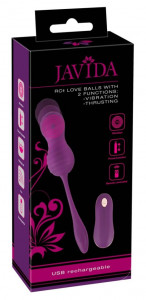 Ou vibrator cu Telecomanda wireless 10 moduri de vibratii Javida RC Love Balls