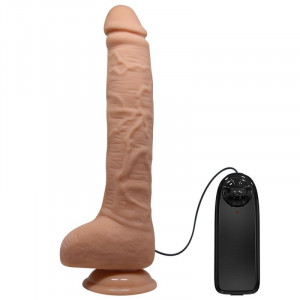 Vibrator gigantic cu ventuza si telecomanda Beautiful Dick 11 " (28cm)