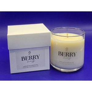 Lumânare din ceară de soia, 180 gr, BERRY MUSK/FRUCTE ROȘII & MOSC