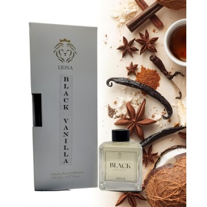 Parfum de cameră cu bețe, 200 ml, BLACK VANILLA/VANILIE NEAGRĂ - Img 1
