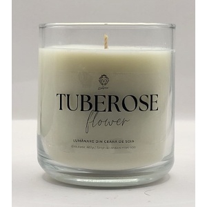 Lumânare din ceară de soia, 180 gr, Tuberose Flower/Tuberoză - Img 2