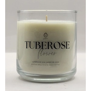 Lumânare din ceară de soia, 180 gr, Tuberose Flower/Tuberoză - Img 2