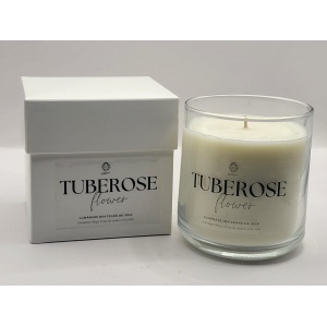 Lumânare din ceară de soia, 180 gr, Tuberose Flower/Tuberoză