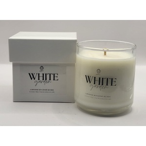 Lumânare din ceară de soia, 180 gr, WHITE GARDEN/GRĂDINA CU FLORI ALBE - Img 5