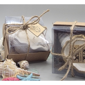 Lumânare melc în cutie kraft şi tag din carton kraft - Img 3
