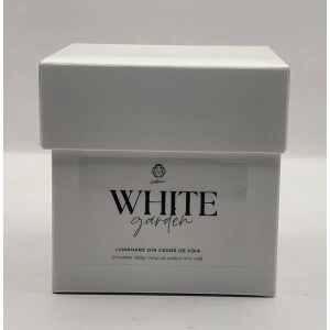 Lumânare din ceară de soia, 180 gr, WHITE GARDEN/GRĂDINA CU FLORI ALBE - Img 2
