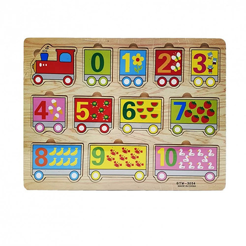 Puzzle din lemn - trenuletul numerelor