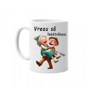Cana personalizata cuplu batranei