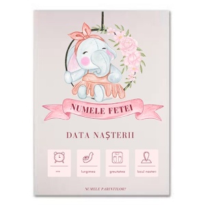 Prima Poveste a Bebelusei – Tablou Personalizat