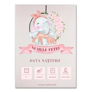 Prima Poveste a Bebelusei – Tablou Personalizat