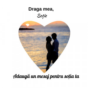 Tablou personalizat cu poza in forma de inima