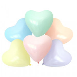 6 Baloane Latex Inima Macaron