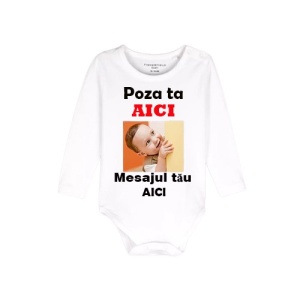 Body personalizat cu Poza si Mesaj