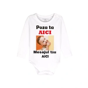 Body personalizat cu Poza si Mesaj