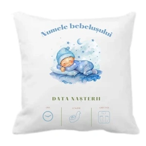 Prima Poveste a Bebelusului – Perna Personalizata pentru Baieti
