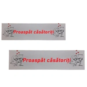 Set placi auto "Proaspat Casatoriti"