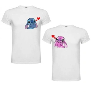 Set tricouri cuplu- Dragoste în Stil Stitch