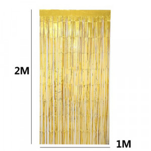 Accesorii petrecere, perdea decorativa aurie