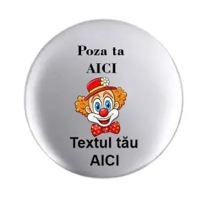 Insigna personalizata cu poza si text